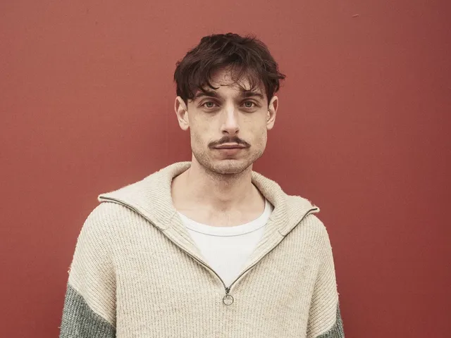 Casual fashion portrait in knitted knitwear